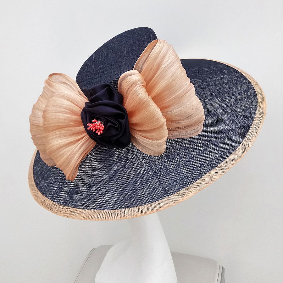 Audrey Navy & Peach 399